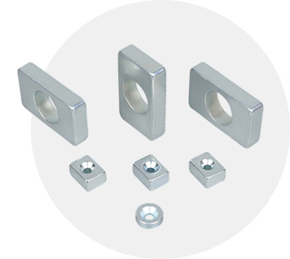 NdFeB magnet with countersunk hole